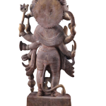 Vintage Panch Mukhi Hanuman Statue | 17.5" x 8.5" x 4.5" (44.5 x 21.6 x 11.4 cm) | 12 kg Five-Faced Sacred Art | Antique Divine Murti